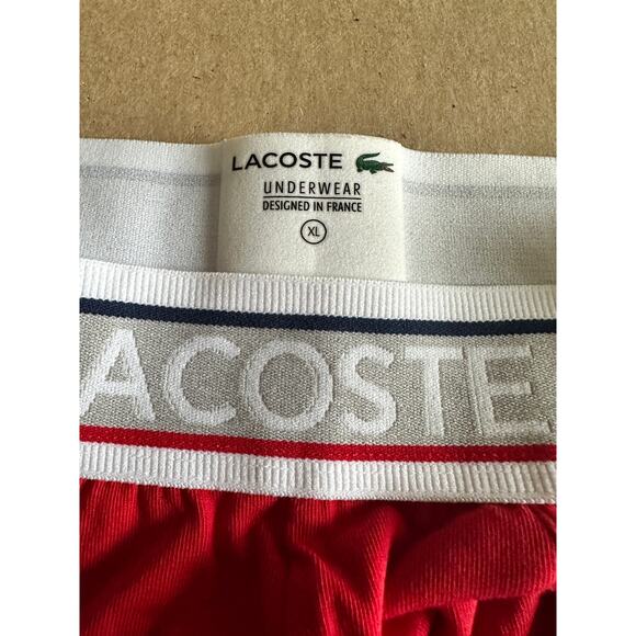 VTG NWOT LaCoste boxer briefs underwear red size XL - Picture 2 of 3